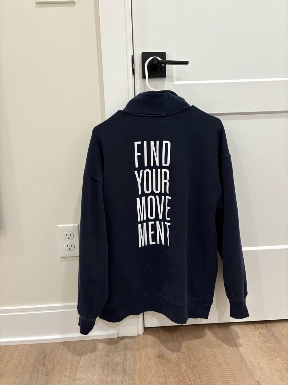 Athleta Forever Fleece 1/4 Zip in Navy With Logo - Picture 8 of 10